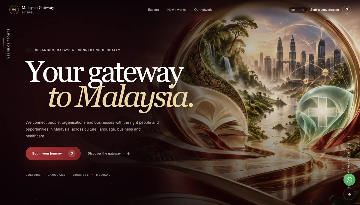 Culture, business & medical gateway homepage design